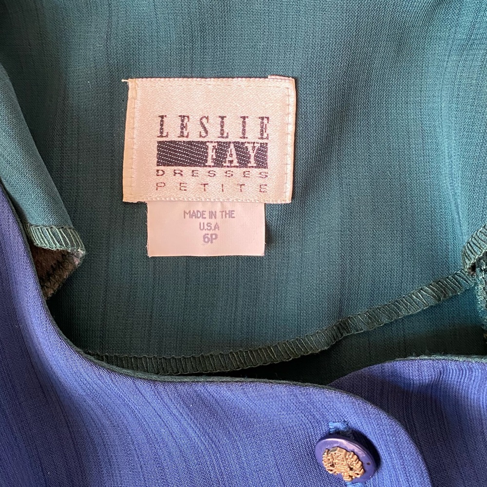 🎉HPx2🎉 Vintage Leslie Fay Color-block Dress - Picture 5 of 6